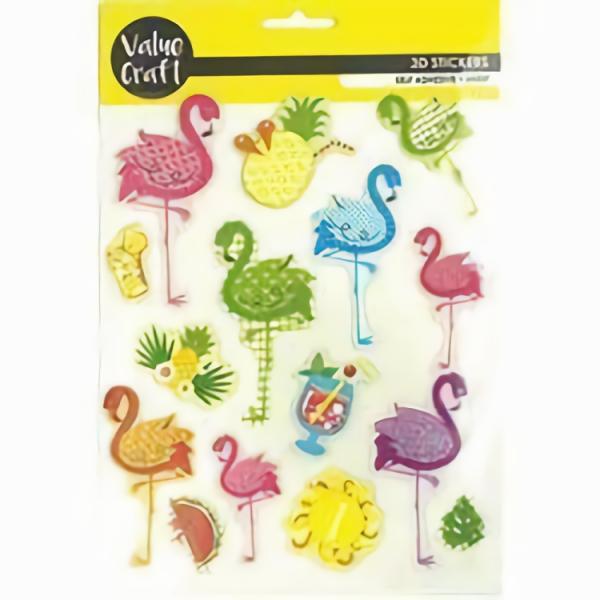 Animal Embellishments |  3D Flamingo Stickers Animal Embellishments Animal Embellishments