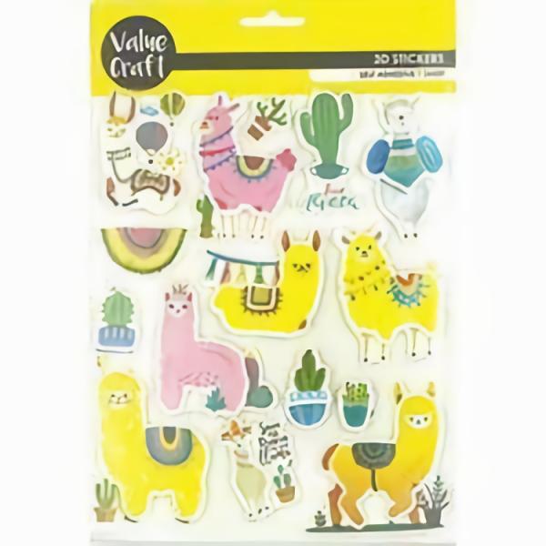 Animal Embellishments |  3D Llamas Stickers Animal Embellishments Animal Embellishments