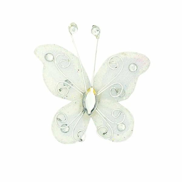 Animal Embellishments |  50Mm Mini White Craft Butterfly Animal Embellishments Animal Embellishments