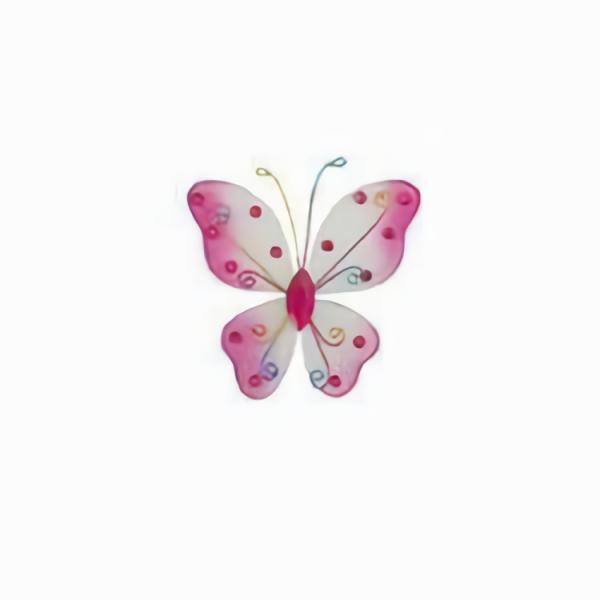 Animal Embellishments |  Butterfly Two Tone Large Hot Pink Animal Embellishments Animal Embellishments