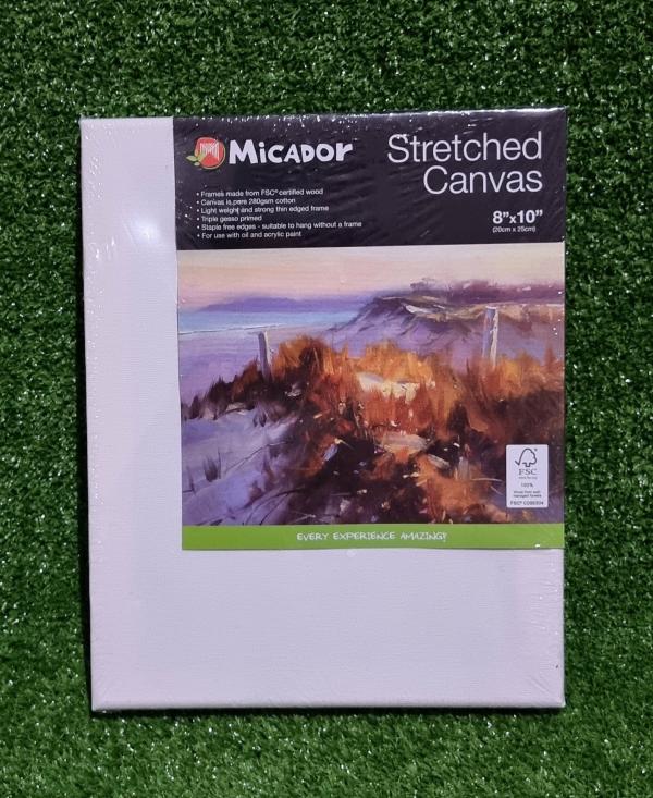 Art Supplies |  8Inch X 10Inch Micador Stretched Canvas Art & Craft Essentials Art Supplies