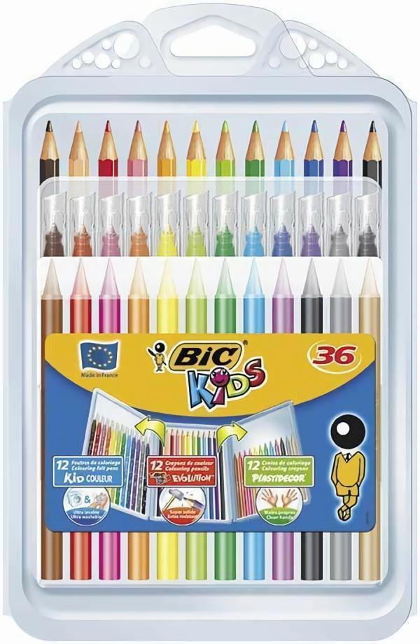 Art Supplies |  Bic Colouring Set – Crayons, Pencils & Felt Pens Art & Craft Essentials Art Supplies