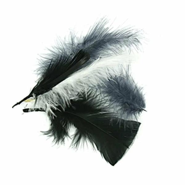 Craft Feathers |  Black/White/Grey Craft Feathers Art & Craft Essentials Craft Feathers