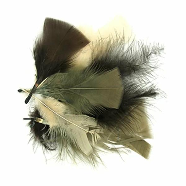 Craft Feathers |  Cream/Brown/Chocolate Craft Feathers Art & Craft Essentials Craft Feathers