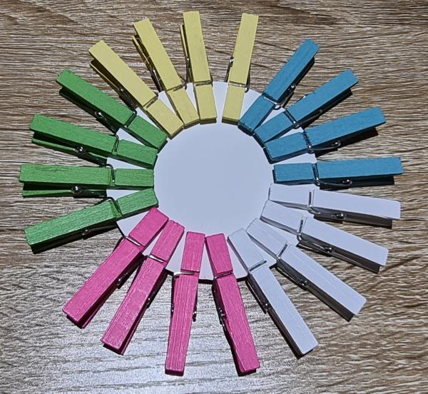 Craft Wooden Items |  20Pk Coloured Craft Pegs Art & Craft Essentials Craft Wooden Items