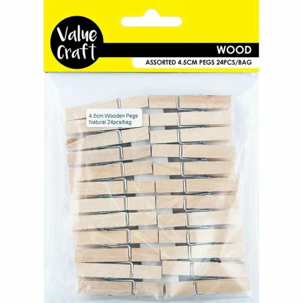 Craft Wooden Items |  4.5Cm Natural Wooden Craft Pegs Art & Craft Essentials Craft Wooden Items