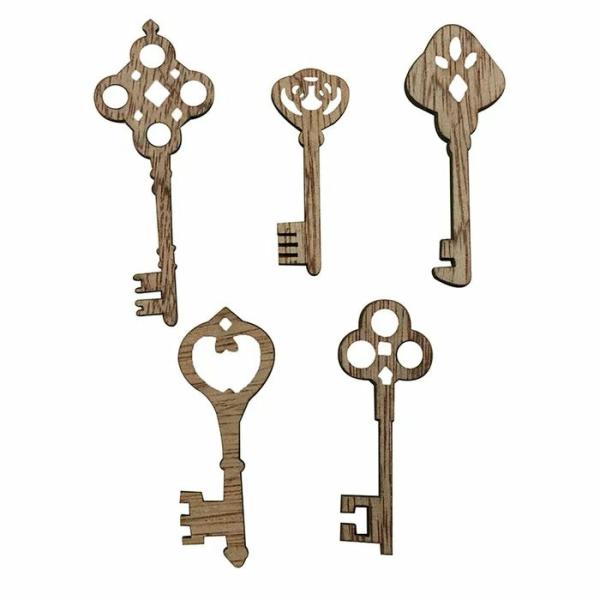 Craft Wooden Items |  Assorted Keys Wooden Shapes Art & Craft Essentials Craft Wooden Items