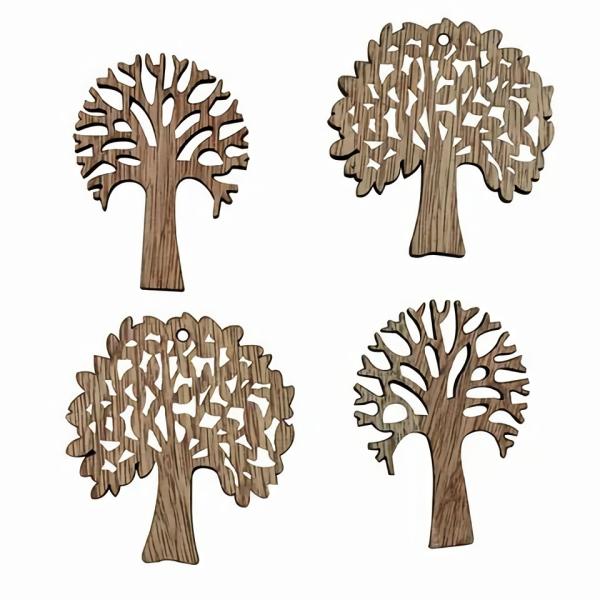 Craft Wooden Items |  Assorted Trees Wooden Shapes Art & Craft Essentials Craft Wooden Items