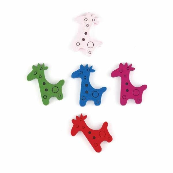 Craft Wooden Items |  Giraffe Shape Wooden Buttons Art & Craft Essentials Craft Wooden Items