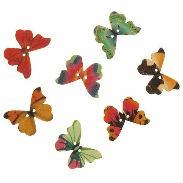 Craft Wooden Items |  Wooden Butterfly Shape Buttons Art & Craft Essentials Craft Wooden Items