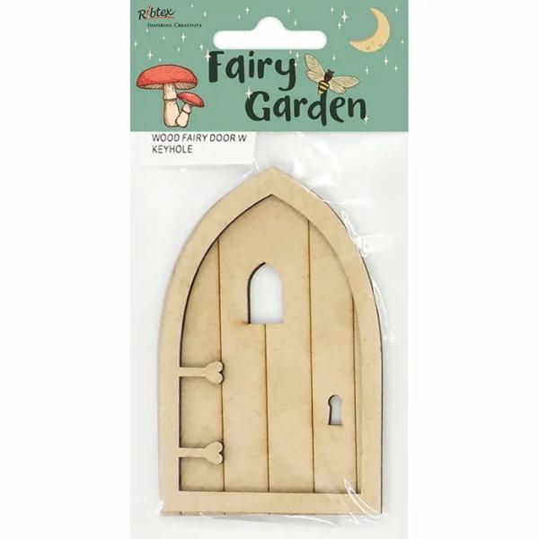 Craft Wooden Items |  Wooden Fairy Garden Door With Keyhole Art & Craft Essentials Craft Wooden Items