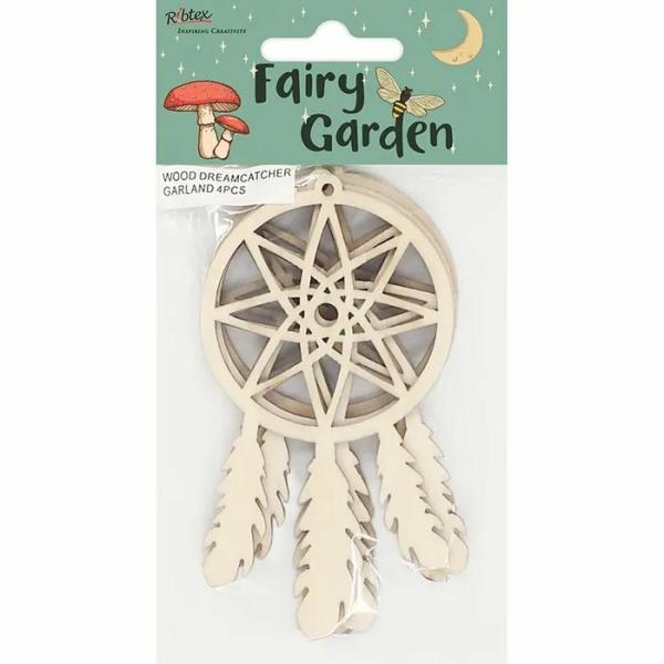 Craft Wooden Items |  Wooden Fairy Garden Dreamcatcher Garland Art & Craft Essentials Craft Wooden Items