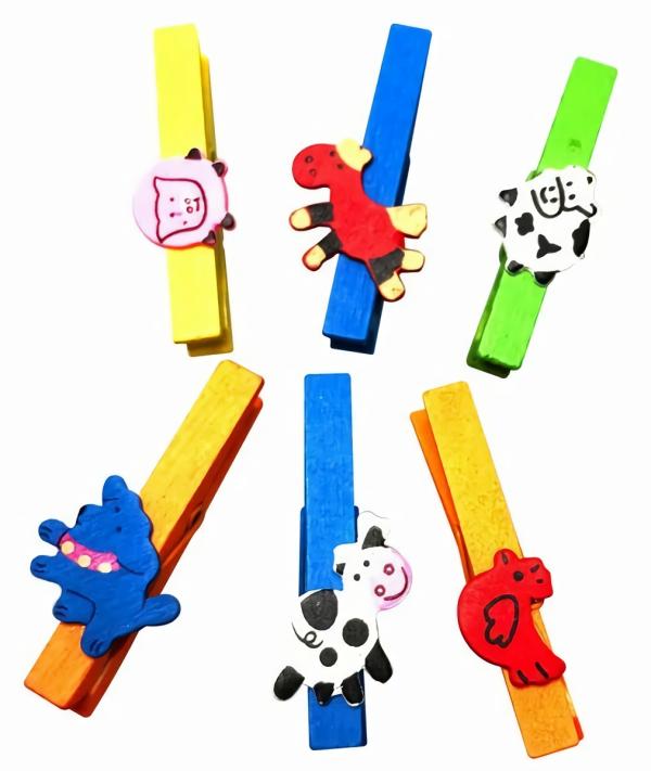 Craft Wooden Items |  Wooden Farmyard Theme Craft Large Pegs Art & Craft Essentials Craft Wooden Items