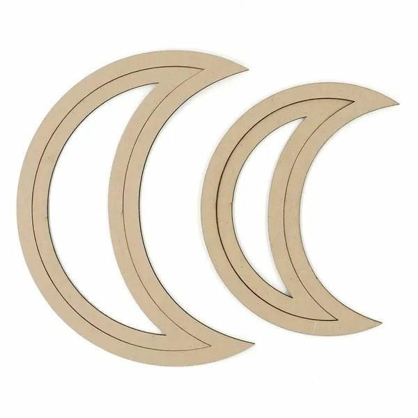 Craft Wooden Items |  Wooden Moon Shape Frames Art & Craft Essentials Craft Wooden Items