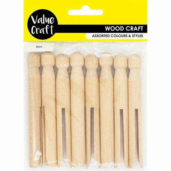 Craft Wooden Items |  Wooden Old Fashioned Pegs Art & Craft Essentials Craft Wooden Items