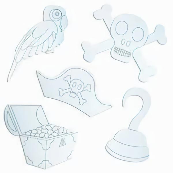 Diy Craft Kits |  Colour In Shapes – Pirate Treasure Art & Craft Essentials Diy Craft Kits