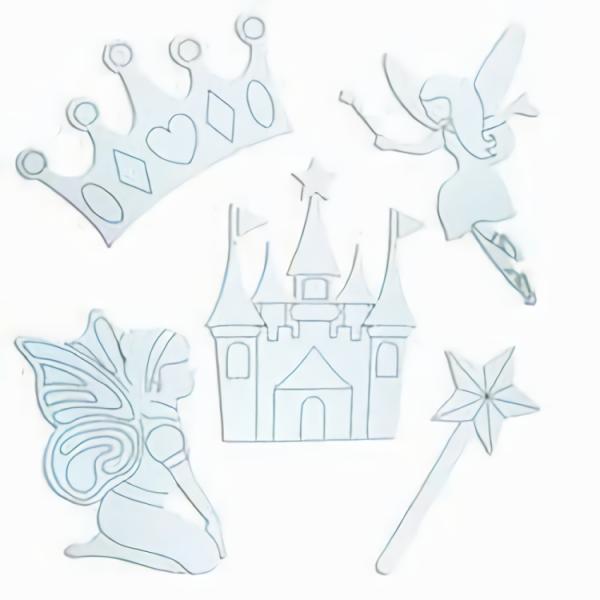 Diy Craft Kits |  Colour In Shapes – Princess Art & Craft Essentials Diy Craft Kits