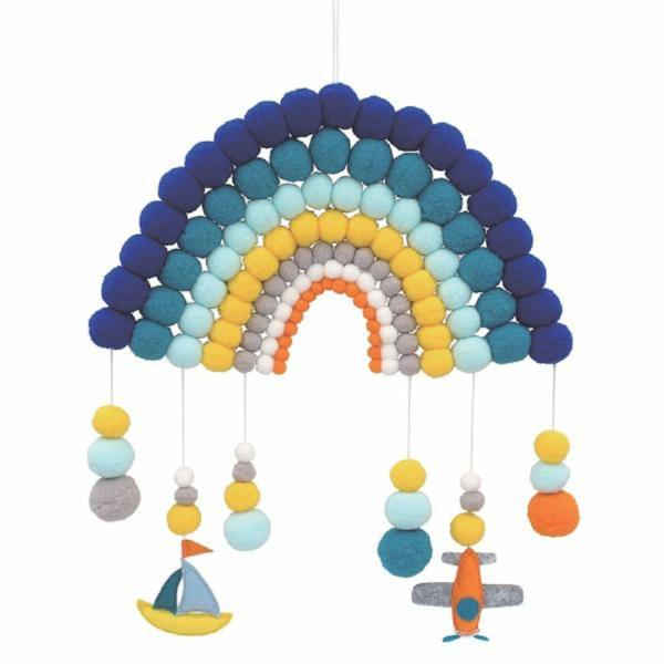 Diy Craft Kits |  Diy Beautiful Wall Hanging Craft Kit – Pom Pom Rainbow Art & Craft Essentials Diy Craft Kits