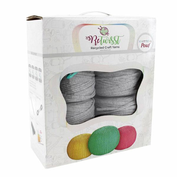 Diy Craft Kits |  Diy Retwisst Pouf Knitting Kit Art & Craft Essentials Diy Craft Kits