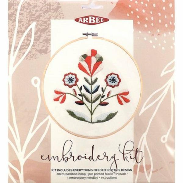 Diy Craft Kits |  Geo Flower Embroidery Diy Kit Art & Craft Essentials Diy Craft Kits