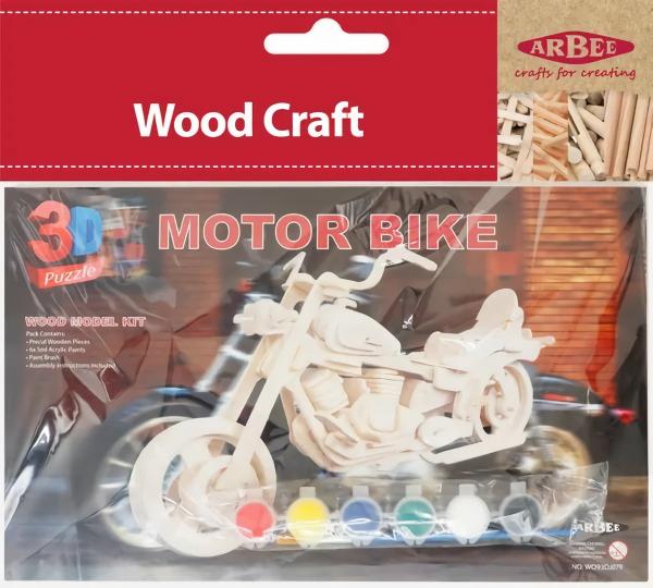 Diy Craft Kits |  Motor Bike 3D Wooden Puzzle Diy Kit Art & Craft Essentials Diy Craft Kits