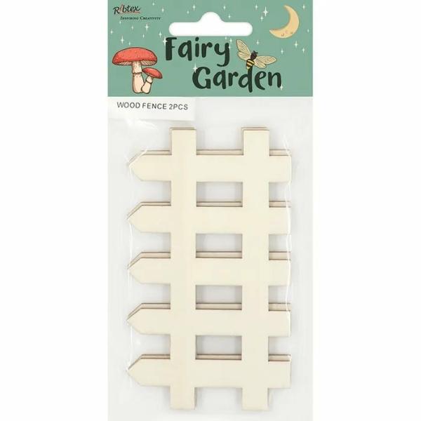 Embellishments |  2Pcs Wooden Fairy Garden Fence Art & Craft Essentials Craft Wooden Items