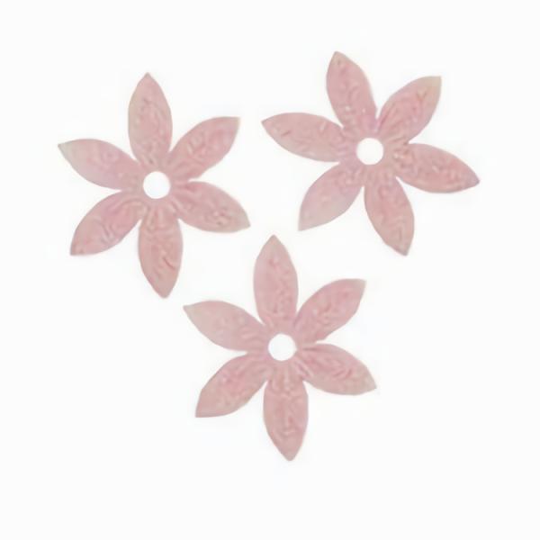 Embellishments |  Craft Flower In Glitter Soft Pink Art & Craft Essentials Embellishments