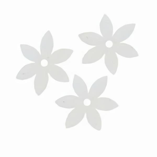 Embellishments |  Craft Glitter Flower White Art & Craft Essentials Embellishments