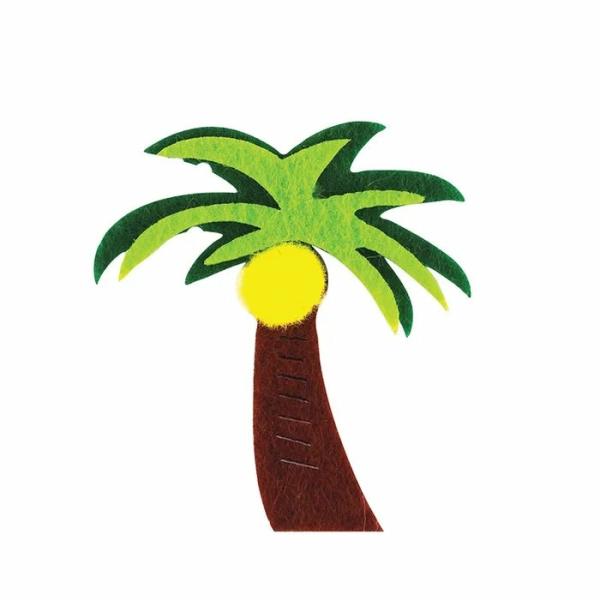 Embellishments |  Palm Tree With Coconut Shape Felt Embellishment Art & Craft Essentials Embellishments