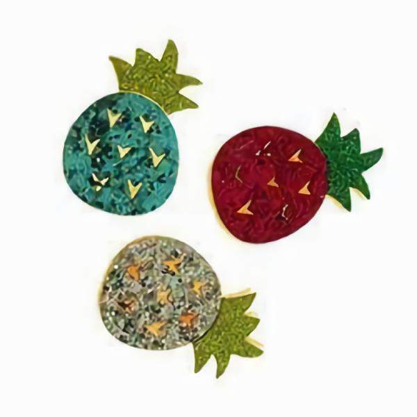 Embellishments |  Pineapples Shapes Glitter Felt Embellishment Art & Craft Essentials Embellishments