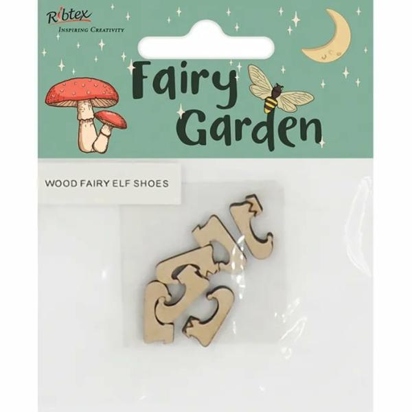 Embellishments |  Wooden Elf Shoes Shapes Fairy Garden Embellishments Art & Craft Essentials Craft Wooden Items