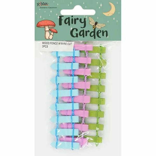 Embellishments |  Wooden Fairy Garden Fence With Wire Cut Art & Craft Essentials Craft Wooden Items