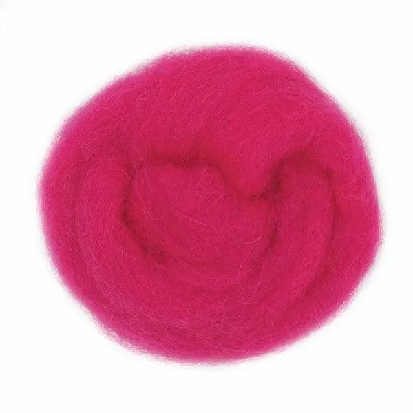 Felting Supplies |  Hot Pink Colour Combed Wool Art & Craft Essentials Felting Supplies