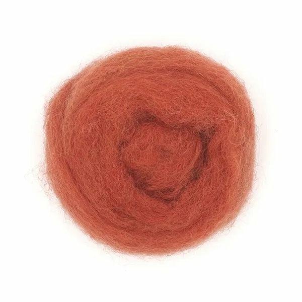 Felting Supplies |  Terracotta Colour Combed Wool Art & Craft Essentials Felting Supplies