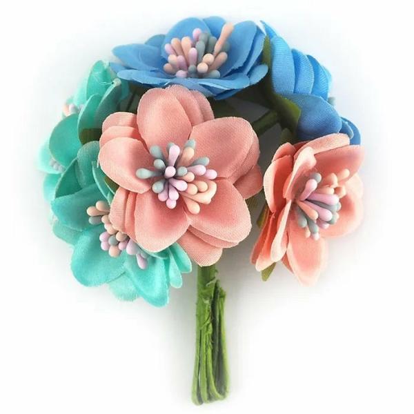 Floral Craft |  35Mm Fabric Flowers With Stamens Art & Craft Essentials Floral Craft