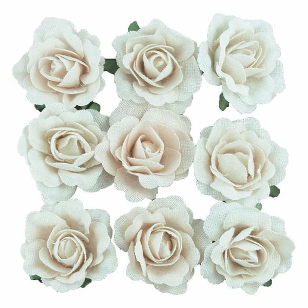 Floral Craft |  40Mm Linen Rose Head Flowers Art & Craft Essentials Floral Craft