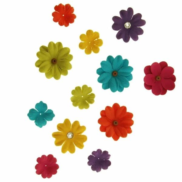 Floral Craft |  Assorted Bright Colours Spring Blend Flowers Art & Craft Essentials Floral Craft