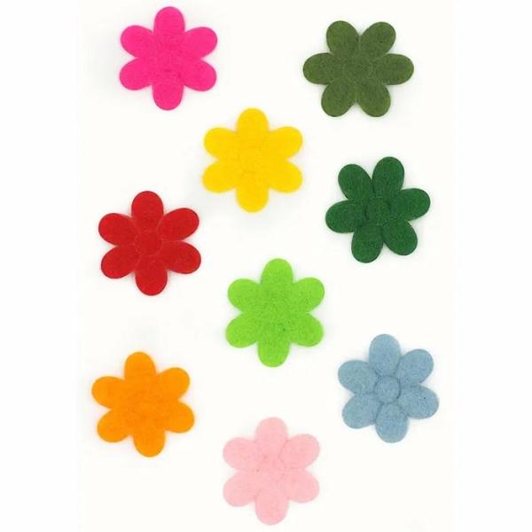 Floral Craft |  Flower Shape Felt Embellishments Art & Craft Essentials Embellishments