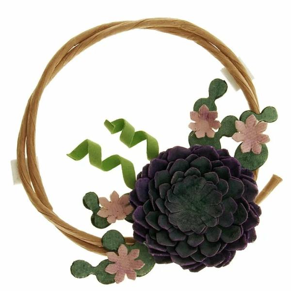 Floral Craft |  Paper Succulent Wreath Ornament Art & Craft Essentials Floral Craft