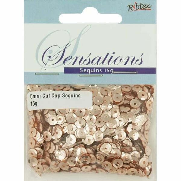 Glitters & Sequins |  5Mm Rose Gold Cut Cup Sequins Art & Craft Essentials Glitters & Sequins