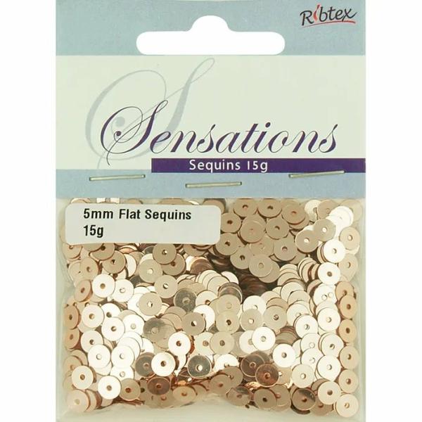 Glitters & Sequins |  5Mm Rose Gold Flat Sequins Art & Craft Essentials Glitters & Sequins