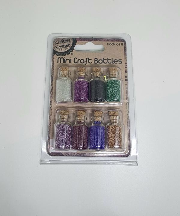 Glitters & Sequins |  8Pk Mini Craft Tiny Bead Bottles Art & Craft Essentials Glitters & Sequins