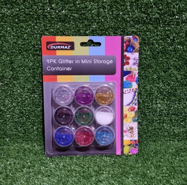 Glitters & Sequins |  9Pk Glitters In Mini Containers Art & Craft Essentials Glitters & Sequins