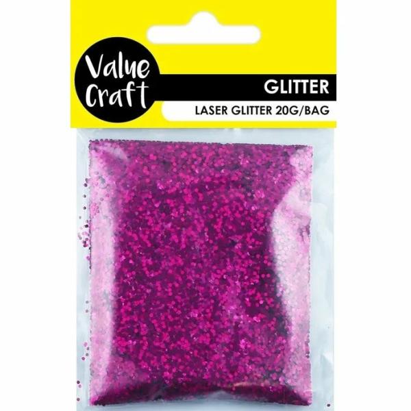 Glitters & Sequins |  Hot Pink Laser Craft Glitter Art & Craft Essentials Glitters & Sequins