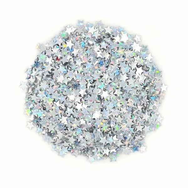 Glitters & Sequins |  Mini Silver Colour Star Shape Scatters Art & Craft Essentials Glitters & Sequins