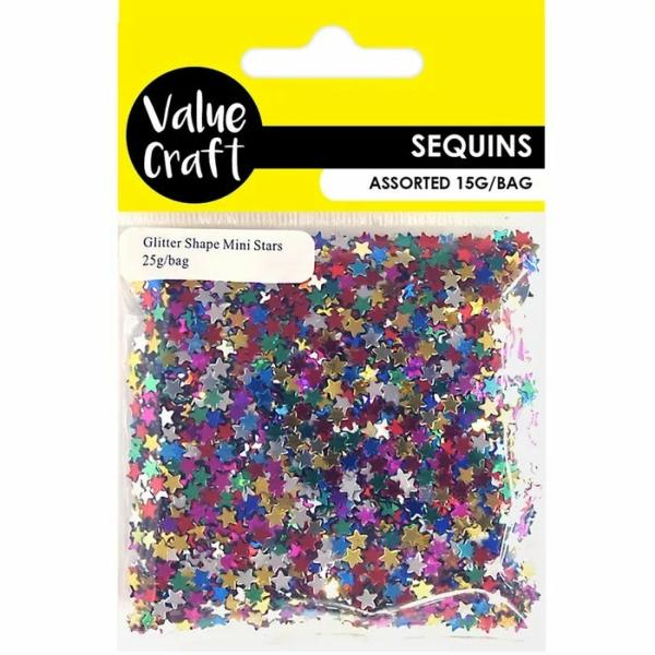 Glitters & Sequins |  Mini Stars Shape Multicolour Glitter Art & Craft Essentials Glitters & Sequins