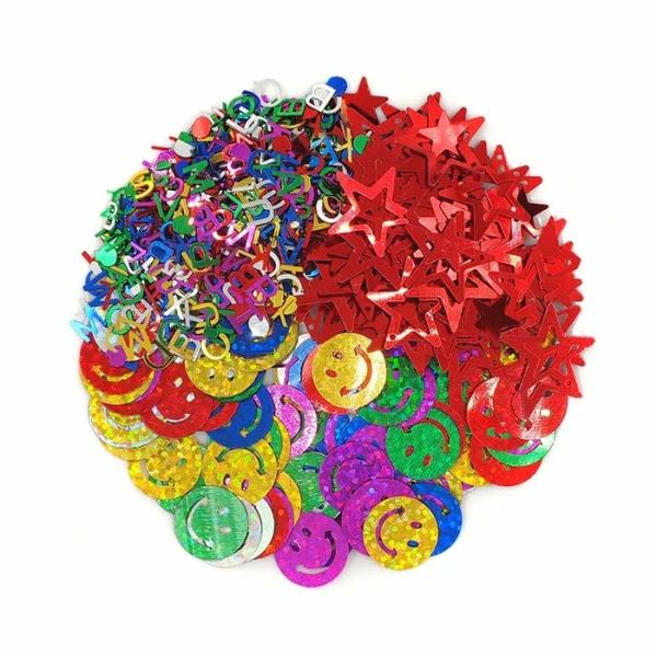 Glitters & Sequins |  Multicolour Triple Pack Scatters Art & Craft Essentials Glitters & Sequins