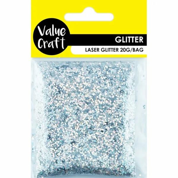 Glitters & Sequins |  Silver Laser Craft Glitter Art & Craft Essentials Glitters & Sequins