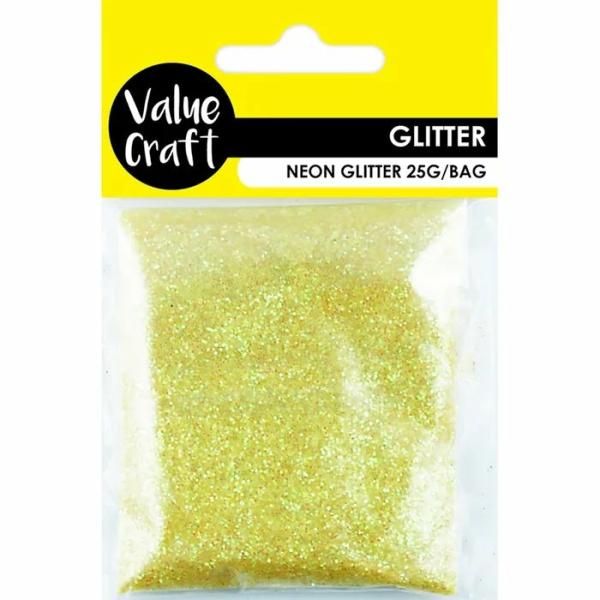 Glitters & Sequins |  Yellow Neon Craft Glitter Art & Craft Essentials Glitters & Sequins