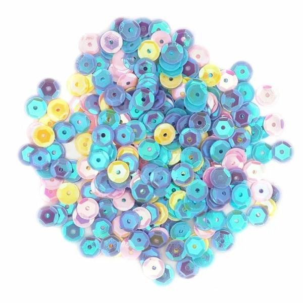 Glitters & Sequins |  Yellow, Pink & Blue Craft Sequins Art & Craft Essentials Glitters & Sequins